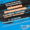 Revisionszeit 2026 - geänderte Öffnungszeiten!